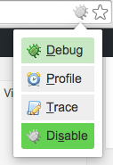 Xdebug helper in the address bar